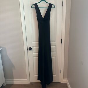 Calvin Klein Black V-Neck Maxi Dress Gown